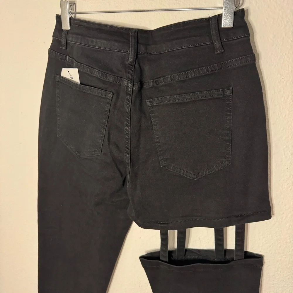Forever 21 High-Rise leg ladder Cutout Jeans black size M or 26/27 NWT